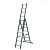 Лестница-трансформер 3-х секционная 3х7 ступеней, 3*1,9м, высота 4,5м, нагрузка 150кг, алюминий, НВ