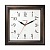 Часы настенные TROYKA 81863835 квадрат, белые, коричневая рамка, 29х29х3,5см