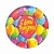 Одноразовые тарелки КОМПЛЕКТ 8 шт., "С днем рождения шары",картон, диаметр 170мм, хол/гор.,1502-0521