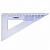 Треугольник пластик 30*13 см ПИФАГОР, тонированный, прозрачный, 210617