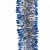 Мишура 1 штука, диаметр 70мм, длина 2м, серебро с синими кончиками, ш/к 71734
